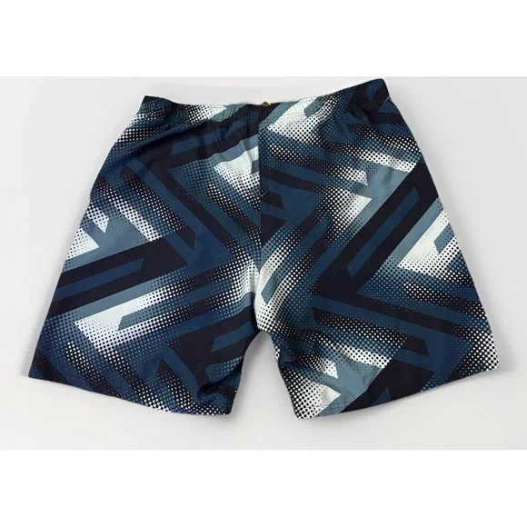 NIKE Swim Trunks Mens 2X Mesh Liner Pockets Elastic Pull On Blue Athletic Shorts - Picture 2 of 5